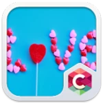 lovely heart theme c launcher android application logo